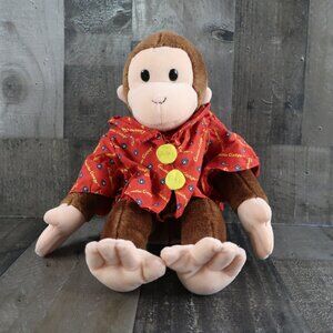 Applause Curious George with Button Up Shirt Plush Stuffed Toy Vintage Monkey
